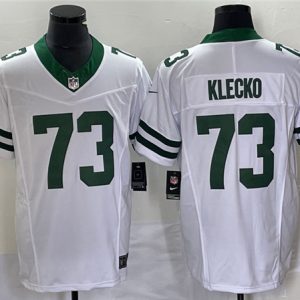 New York Jets #73 Joe Klecko White 2023 F.U.S.E. Vapor Limited Throwback Stitched Jersey