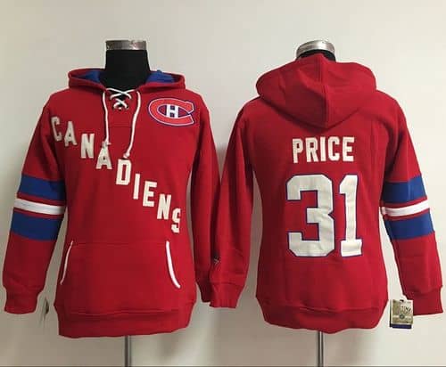 Montreal Canadiens #31 Carey Price Red Old Time Heidi NHL Hoodie