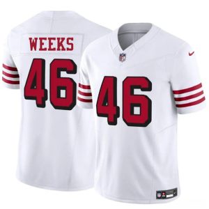 San Francisco 49ers #46 Jon Weeks New White 2025 F.U.S.E. Vapor Untouchable Limited Stitched Jersey