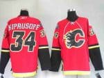 Flames #34 Miikka Kiprusoff Stitched Red Jersey