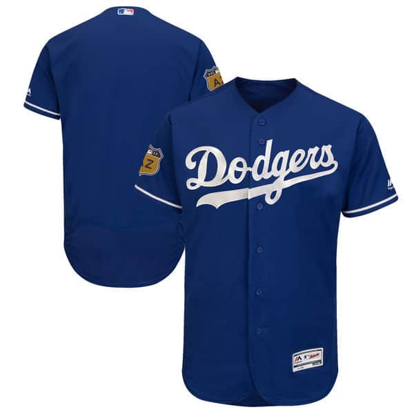 Los Angeles Dodgers Majestic Royal 2017 Spring Training Authentic Flex Base Team Stitched Jersey