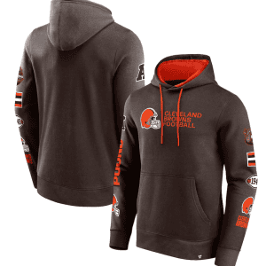 Cleveland Browns Brown Extra Innings Stitched Logo Pullover Hoodie