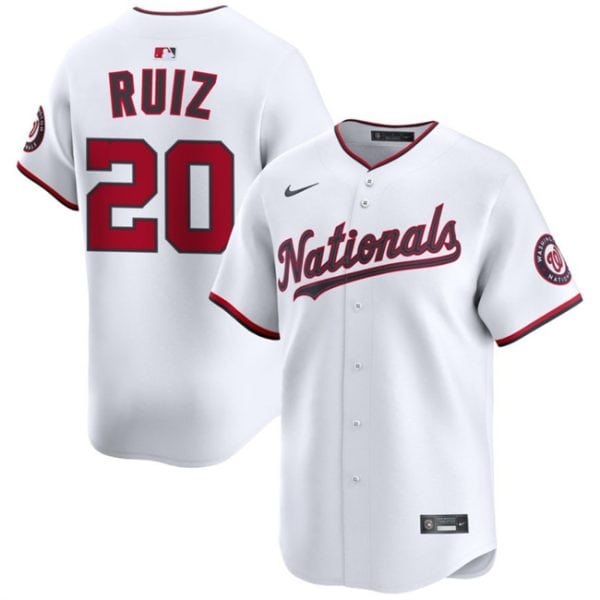 Washington Nationals #20 Keibert Ruiz White 2025 Home Limited Stitched Jersey
