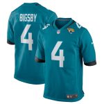 Jacksonville Jaguars #4 Tank Bigsby Teal Stitched Jersey