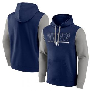 New York Yankees Navy Outline Fleece Pullover Hoodie