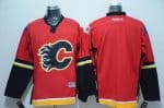 Flames Blank Stitched Red Jersey