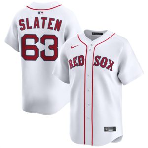 Boston Red Sox #63 Justin Slaten White 2025 Home Limited Stitched Jersey