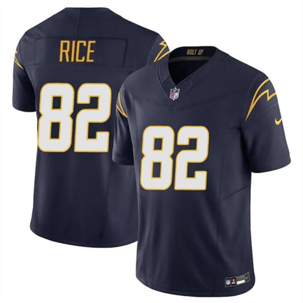 Los Angeles Chargers #82 Brenden Rice Navy 2024 Draft F.U.S.E. Vapor Limited Stitched Jersey
