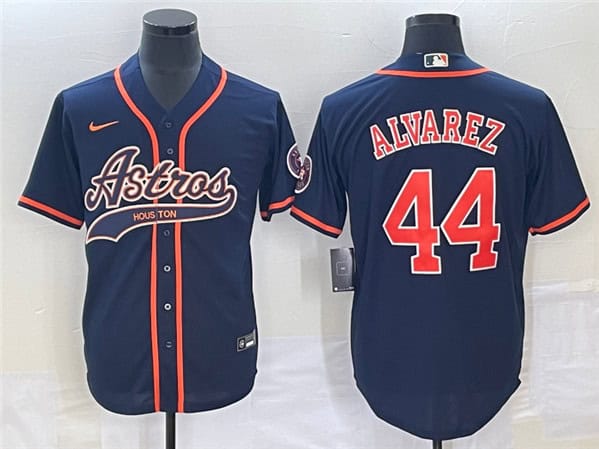 Houston Astros #44 Yordan Alvarez Navy Cool Base Stitched Jersey