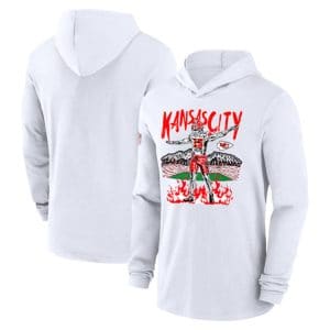 Kansas City Chiefs White Performance Pullover Hoodie