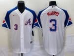 Atlanta Braves #3 Dale Murphy White 2023 City Connect Cool Base With Patch Stitched Jersey