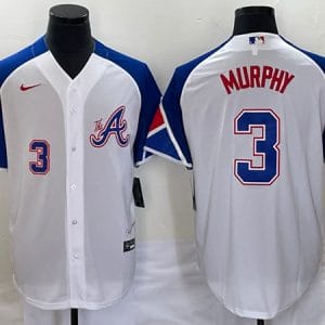 Atlanta Braves #3 Dale Murphy White 2023 City Connect Cool Base With Patch Stitched Jersey