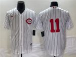 Cincinnati Reds #11 Barry Larkin White Field Of Dreams Stitched Jersey