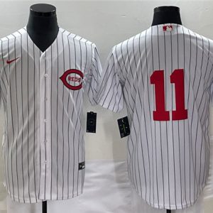 Cincinnati Reds #11 Barry Larkin White Field Of Dreams Stitched Jersey