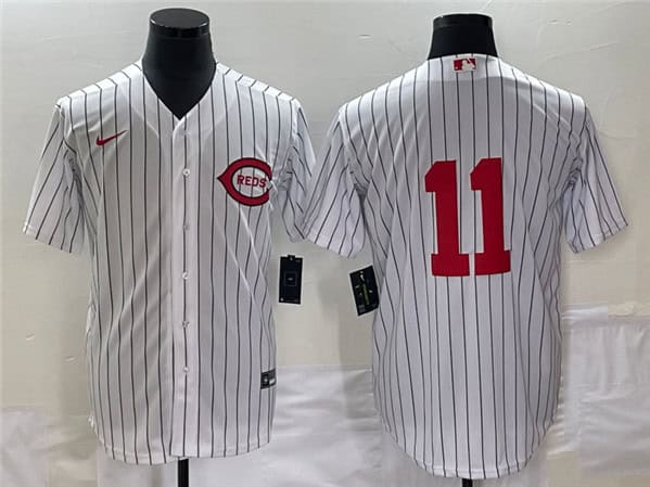 Cincinnati Reds #11 Barry Larkin White Field Of Dreams Stitched Jersey
