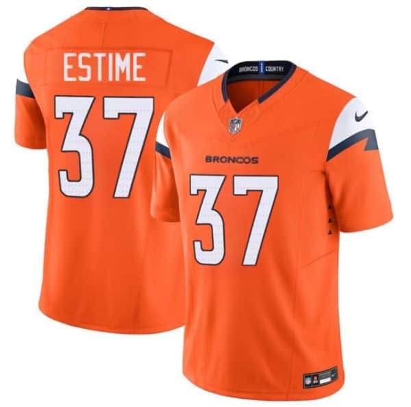 Denver Broncos #37 Audric Estime Orange 2024 F.U.S.E. Vapor Limited Stitched Jersey