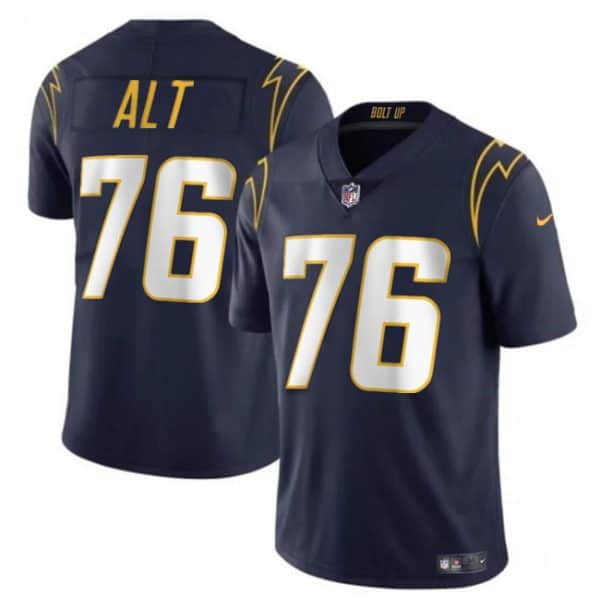 Los Angeles Chargers #76 Joe Alt Navy Vapor Limited Stitched Jersey