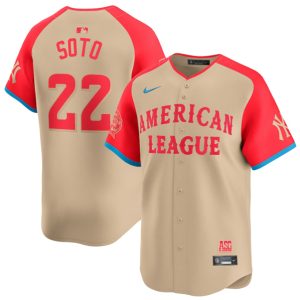 American League #22 Juan Soto Cream 2024 All-Star Limited Stitched Jersey