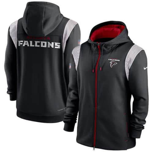Atlanta Falcons Black Zipper Hoodie