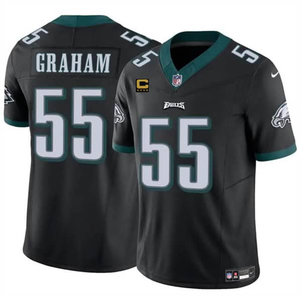 Philadelphia Eagles #55 Brandon Graham Black 2024 F.U.S.E With 4-Star C Patch Vapor Untouchable Limited Stitched Jersey