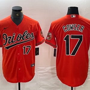 Baltimore Orioles #17 Colton Cowser Orange Cool Base Stitched Jersey