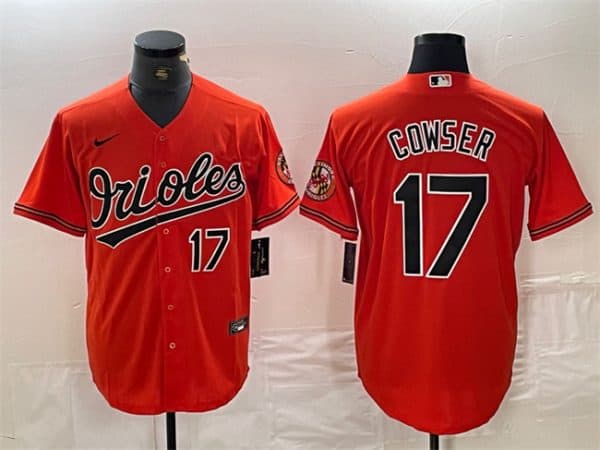 Baltimore Orioles #17 Colton Cowser Orange Cool Base Stitched Jersey
