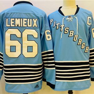 Pittsburgh Penguins #66 Mario Lemieux Blue Team Classics Stitched Jersey