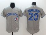Blue Jays #20 Josh Donaldson Grey Flexbase Authentic Collection Stitched Jersey