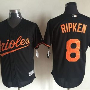 Orioles #8 Cal Ripken Black New Cool Base Stitched Jersey