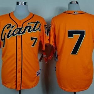 Giants #7 Gregor Blanco Orange Alternate Cool Base Stitched Jersey