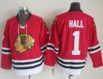 Blackhawks #1 Glenn Hall Stitched Red CCM Throwback Jersey
