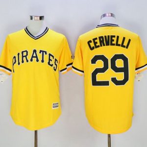 Pirates #29 Francisco Cervelli Gold New Cool Base Stitched Jersey
