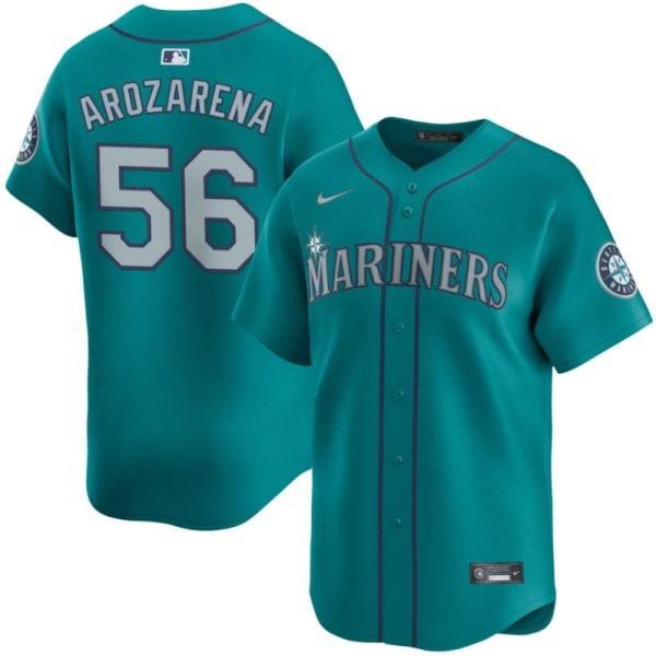 Seattle Mariners #56 Randy Arozarena Aqua Alternate Limited Stitched Jersey