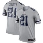 Dallas Cowboys Ezekiel Elliott Gray Inverted Legend Jersey