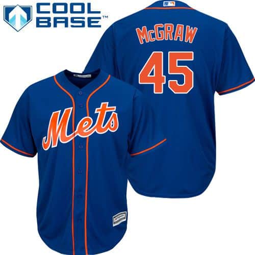 Mets #45 Tug McGraw Blue Alternate Home Cool Base Stitched Jersey