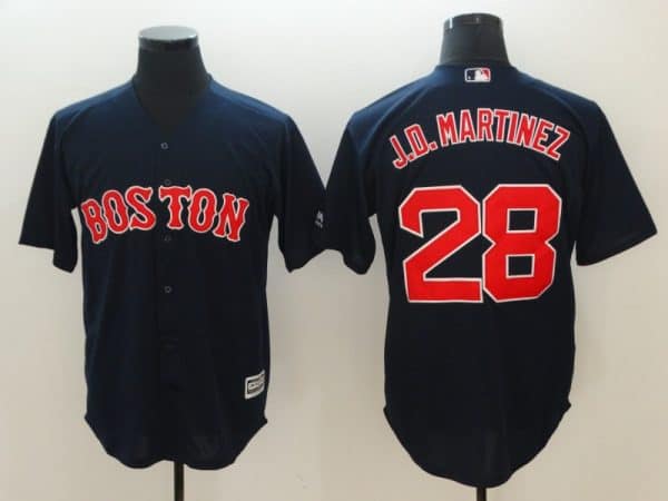 Boston Red Sox #28 J.D. Martinez Navy Cool Base Stitched Jersey