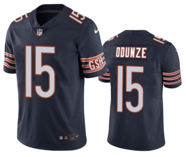 Chicago Bears #15 Rome Odunze Navy 2024 Draft Vapor Stitched Jersey
