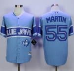 Blue Jays #55 Russell Martin Light Blue Exclusive New Cool Base Stitched Jersey