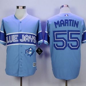 Blue Jays #55 Russell Martin Light Blue Exclusive New Cool Base Stitched Jersey