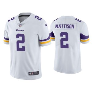 Minnesota Vikings #2 Alexander Mattison White Vapor Untouchable Limited Stitched Jersey