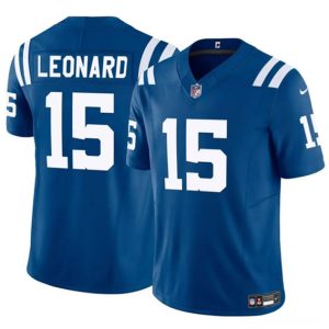 Indianapolis Colts #15 Riley Leonard Blue 2025 F.U.S.E. Vapor Limited Football Stitched Jersey