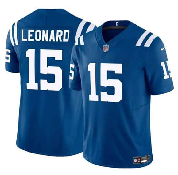 Indianapolis Colts #15 Riley Leonard Blue 2025 F.U.S.E. Vapor Limited Football Stitched Jersey