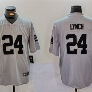 Las Vegas Raiders #24 Marshawn Lynch Gray Vapor Untouchable Limited Stitched Jersey