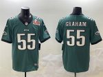 Philadelphia Eagles #55 Brandon Graham Green 2025 Super Bowl LIX Patch Vapor Untouchable Limited Stitched Jersey