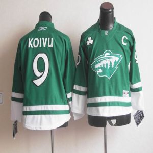 Wild St Patty's Day #9 Mikko Koivu Green Stitched Jersey