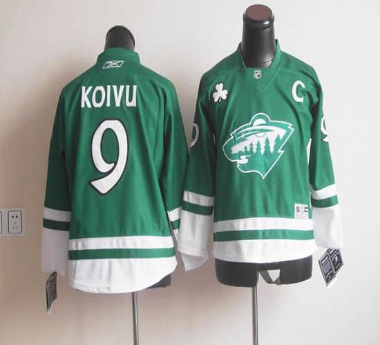 Wild St Patty's Day #9 Mikko Koivu Green Stitched Jersey