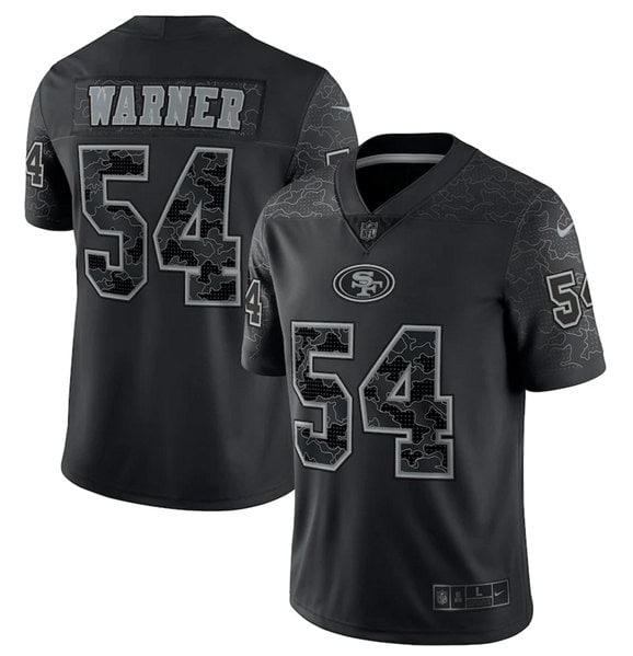 San Francisco 49ers #54 Fred Warner Black Reflective Limited Stitched Football Jersey