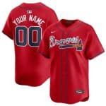 Atlanta Braves Custom Red 2024 Alternate Limited Stitched Jersey