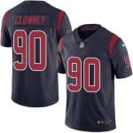 Texans #90 Jadeveon Clowney Navy Blue Stitched Limited Rush Nike Jersey