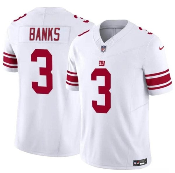 New York Giants #3 Deonte Banks White 2023 F.U.S.E. Vapor Untouchable Limited Stitched Jersey